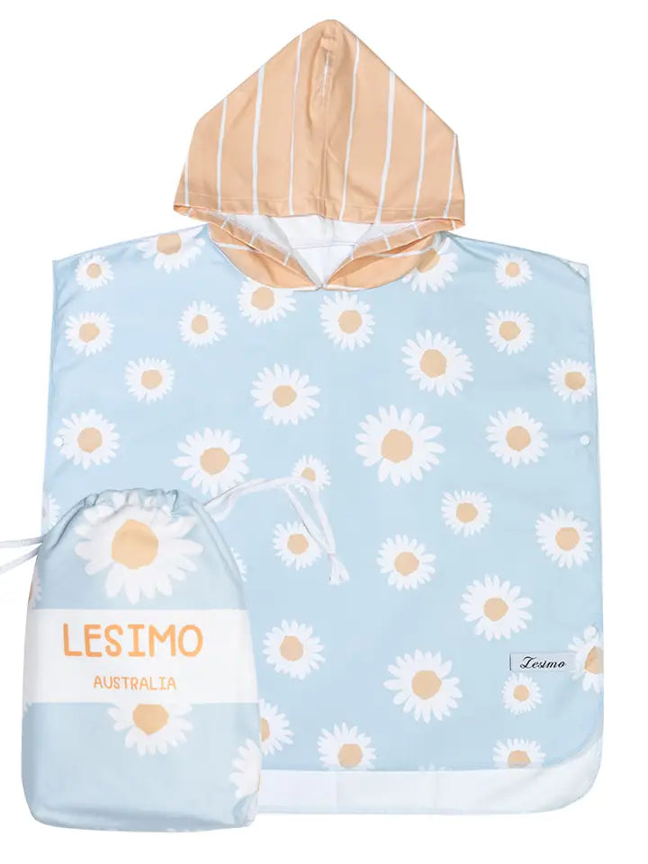 Daisy Flower Quick Dry Hooded Towel | Toddler & Kids