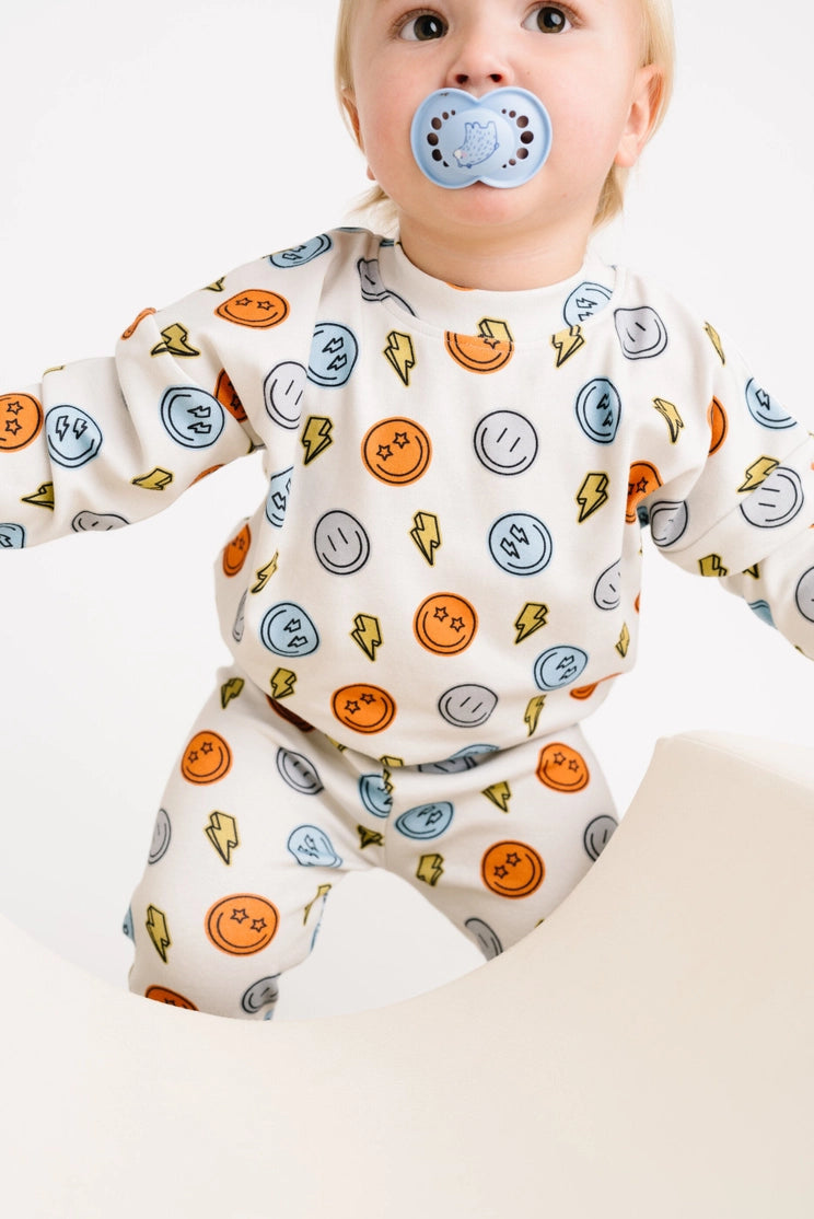 Electric Smiley Crewneck Set