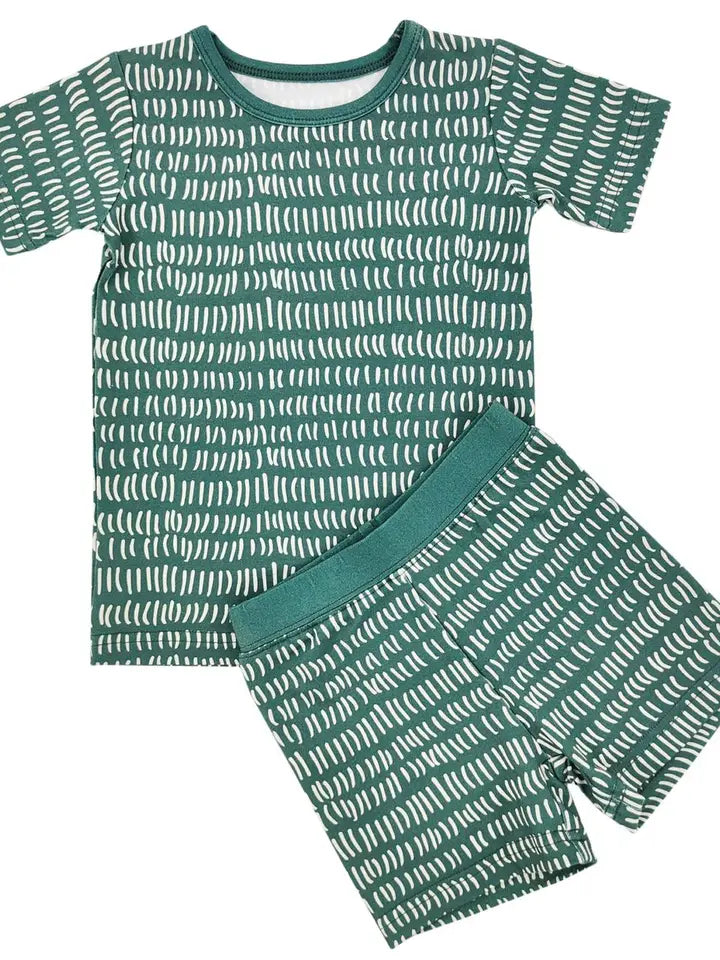 Boho Bamboo PJ Set | Emerald | Toddler