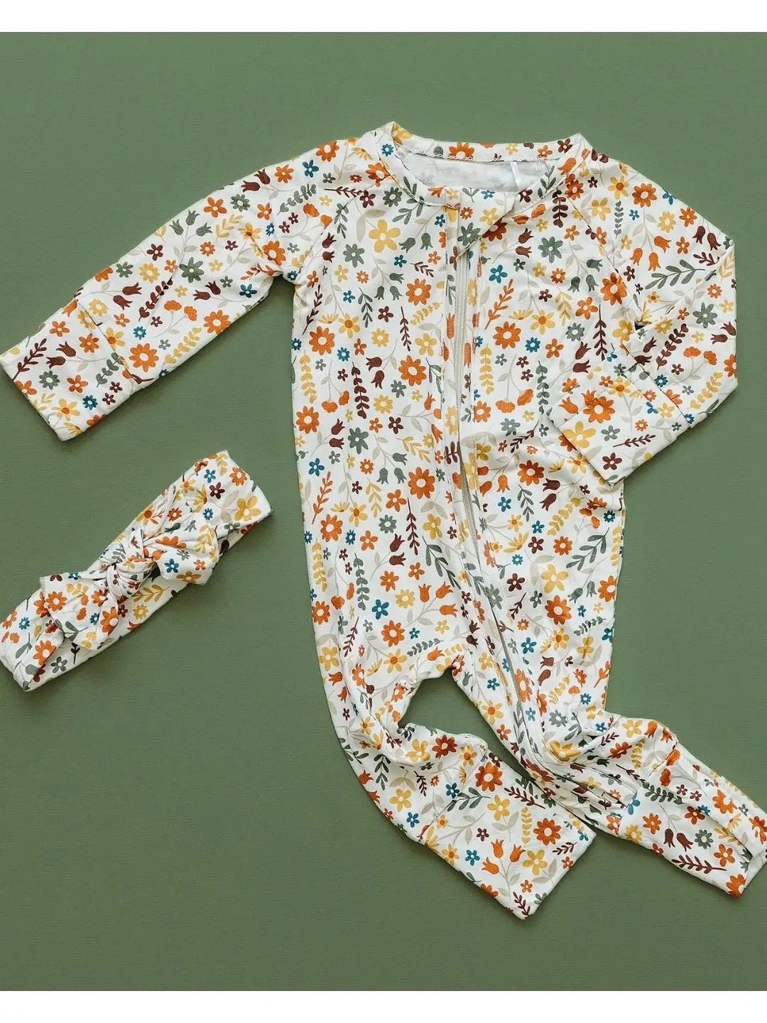 Fall Flowers Bamboo Sleeper | Baby