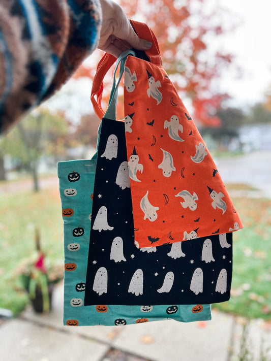 Halloween Canvas Trick-Or-Treat Bags