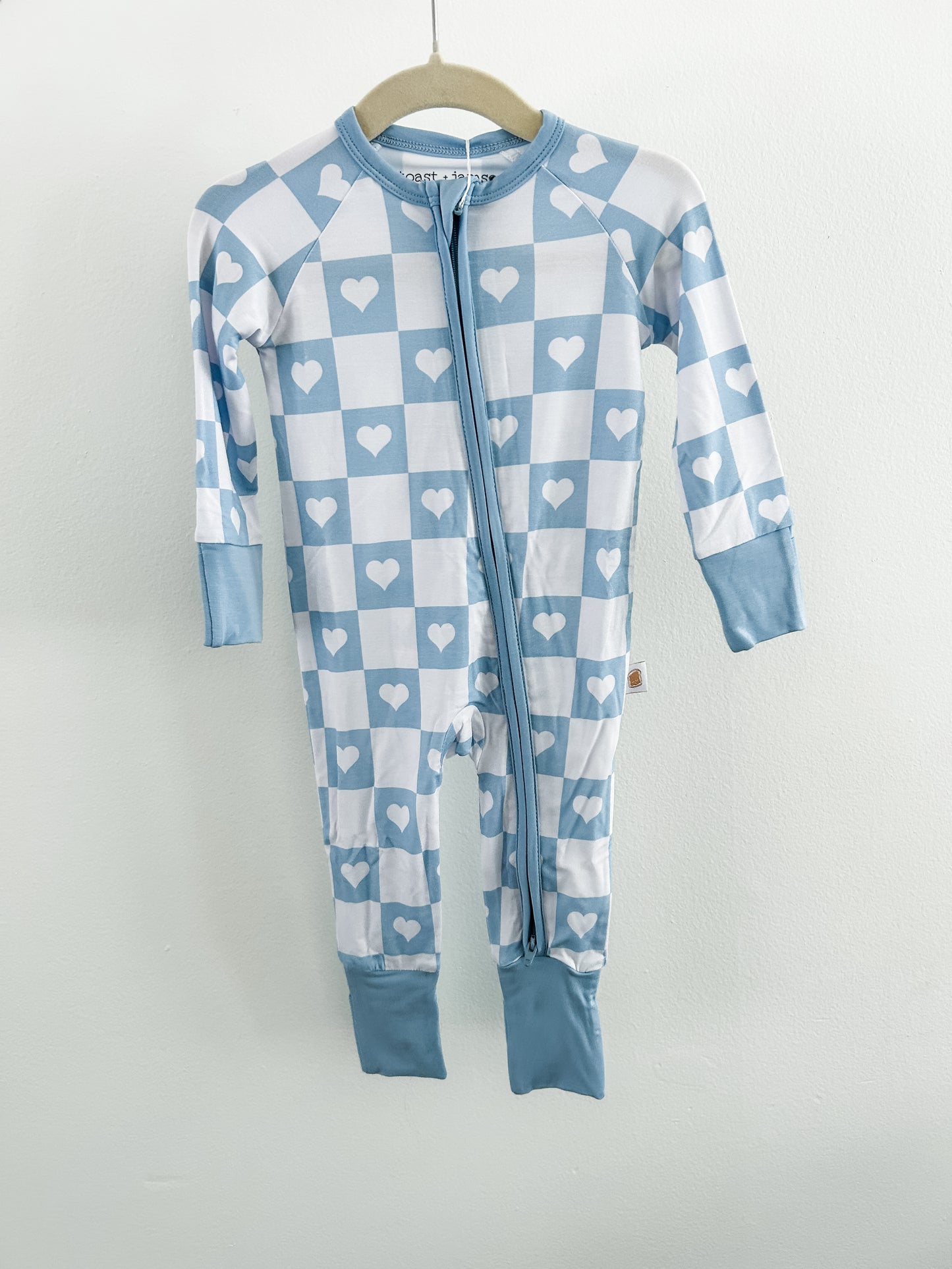 Checkered Hearts Bamboo Sleeper | Baby