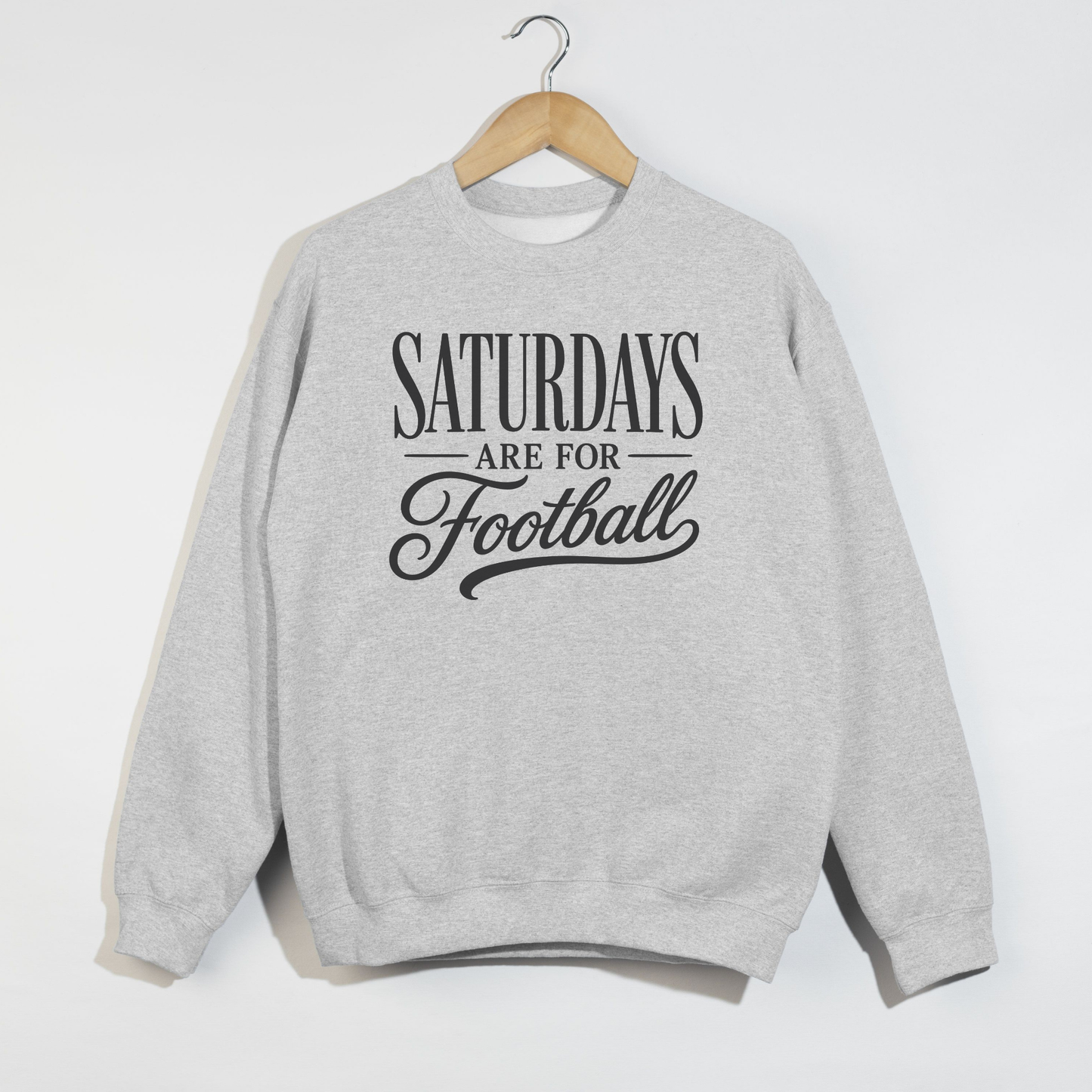 Saturdays Are For Football Graphic Sweatshirt | Cozy Football Season Crewneck for Women