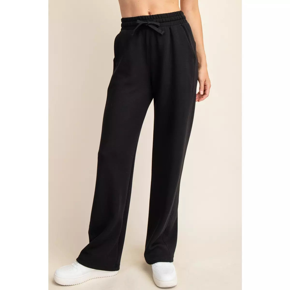 Modal Scuba Straight Pant | Black
