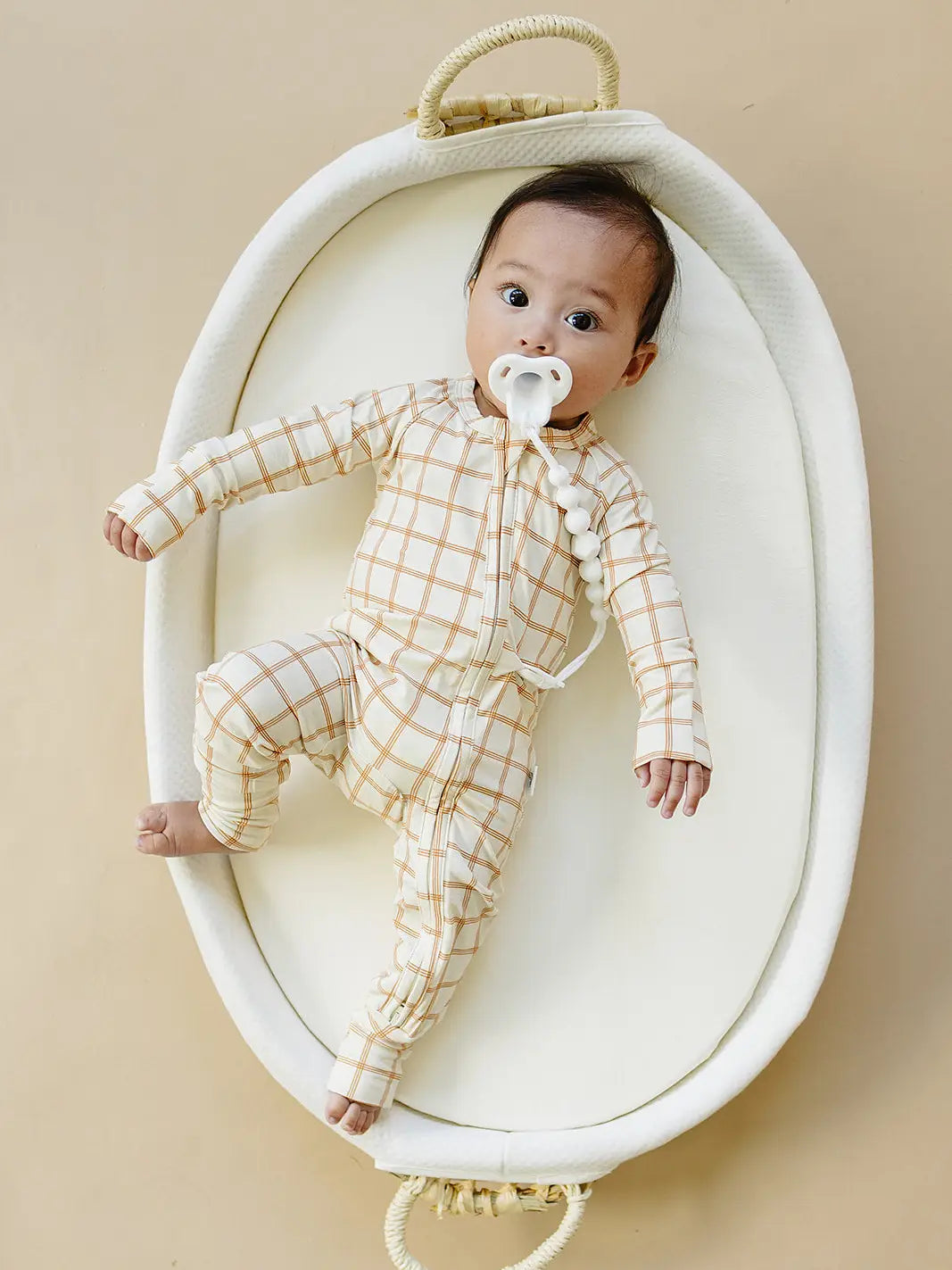 Burnt Orange Plaid Bamboo Sleeper | Baby