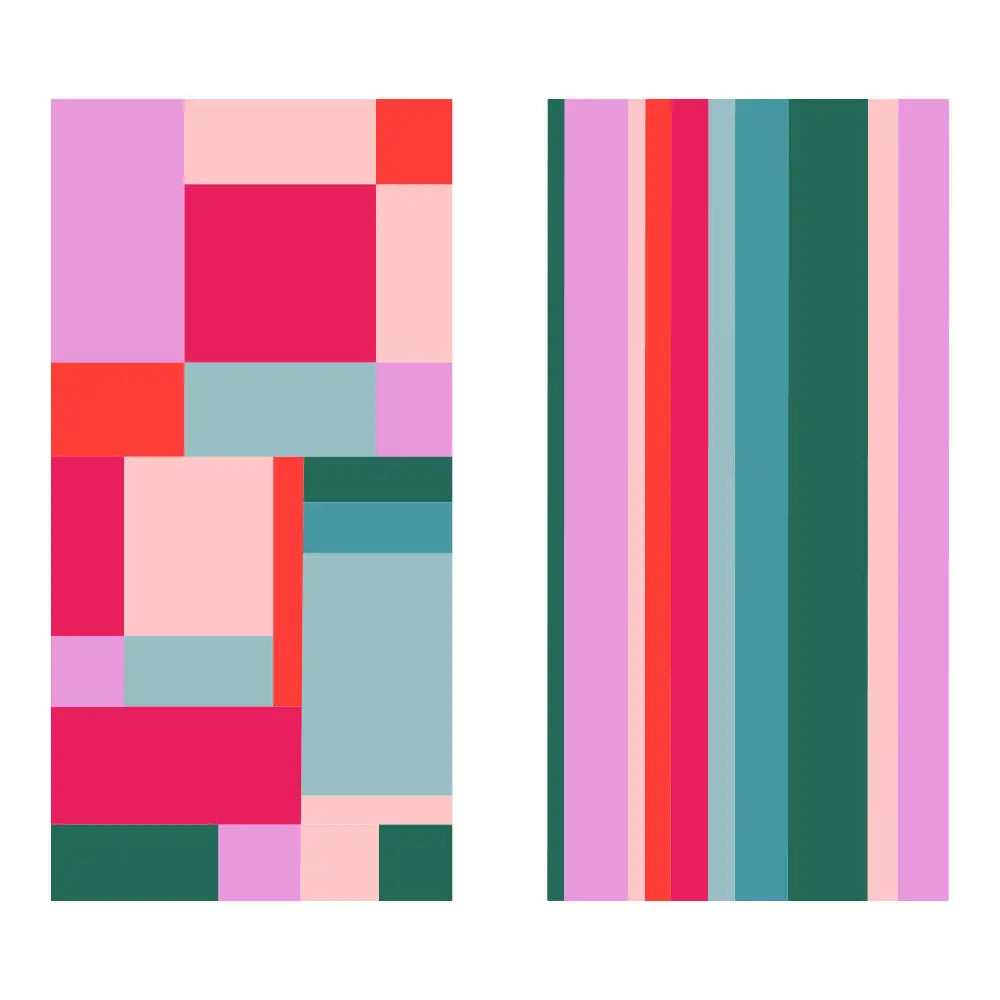 Color Block Reversible Beach Quick Dry Towel