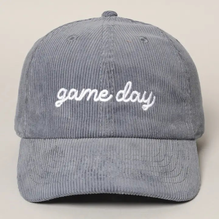 Game Day Corduroy Baseball Hat | Green & Blue | Women