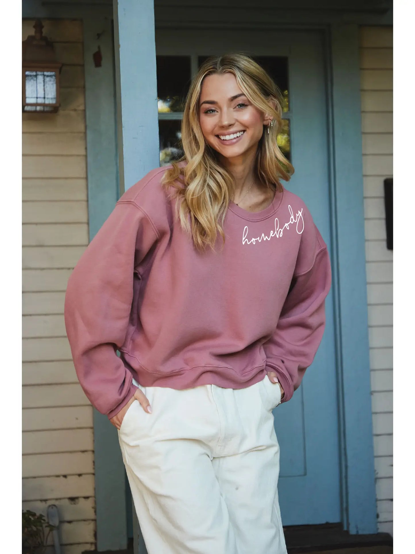 Homebody Collar Crewneck | Women