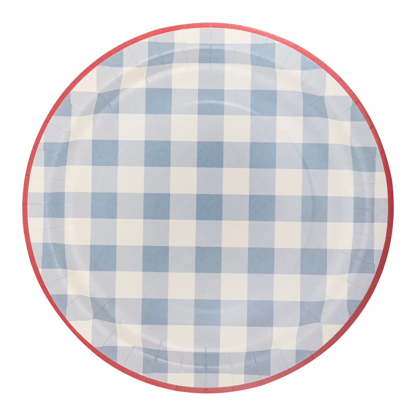 10" Hamptons Chambray Gingham Paper Plate