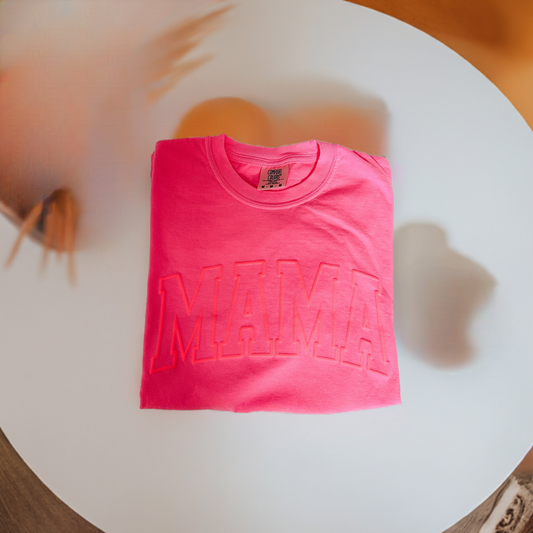 Mama Puff Tee | Neon Pink