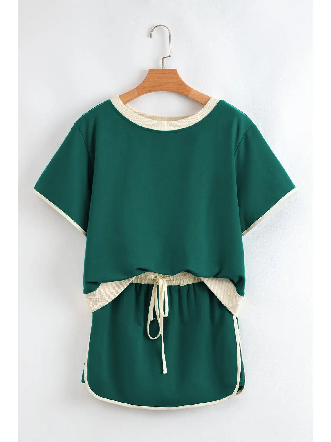 Colorblock Short Sleeve Skort Set