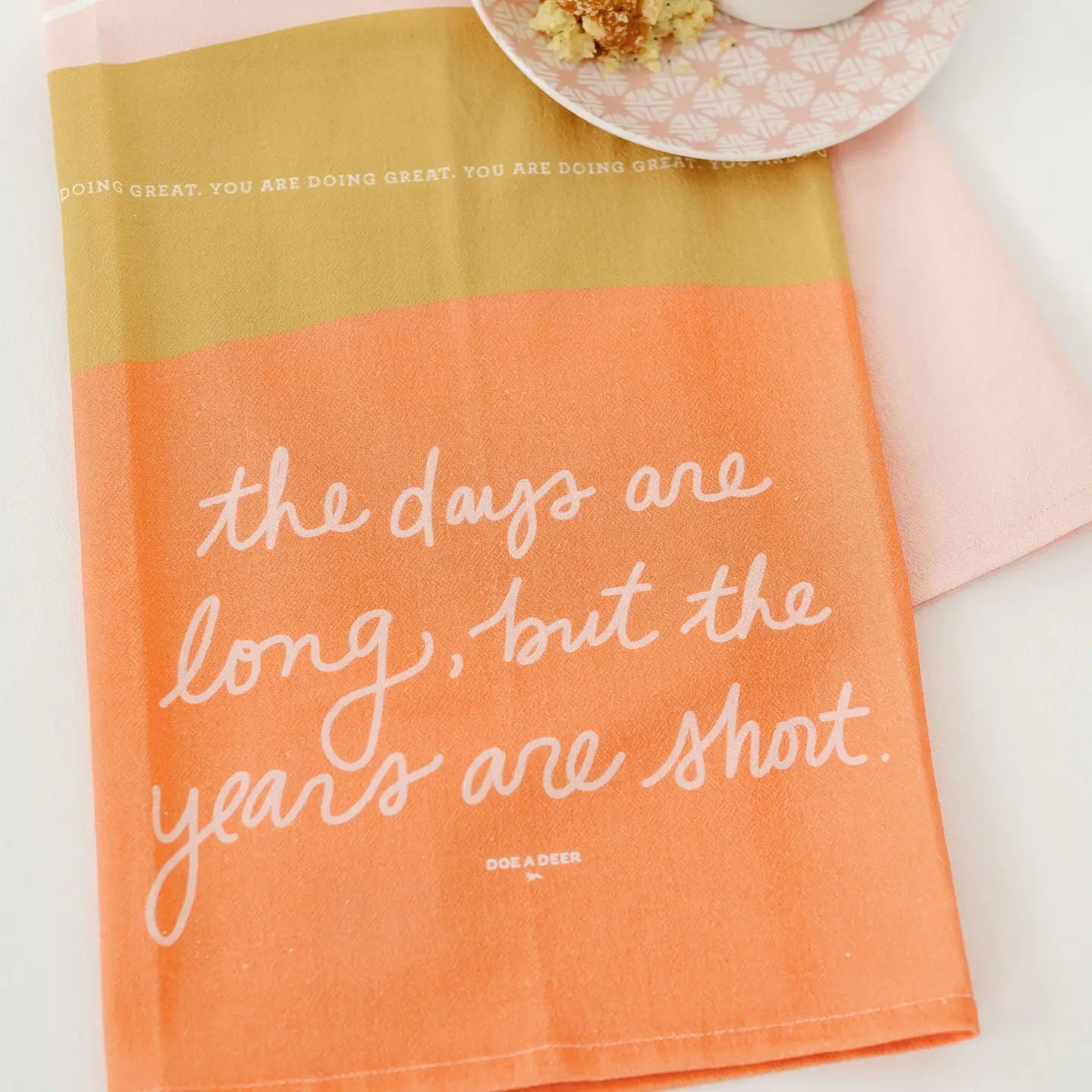 The Days Are Long Full Pattern Tea Kitchen Towel