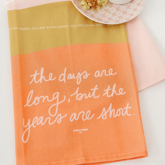 The Days Are Long Full Pattern Tea Kitchen Towel