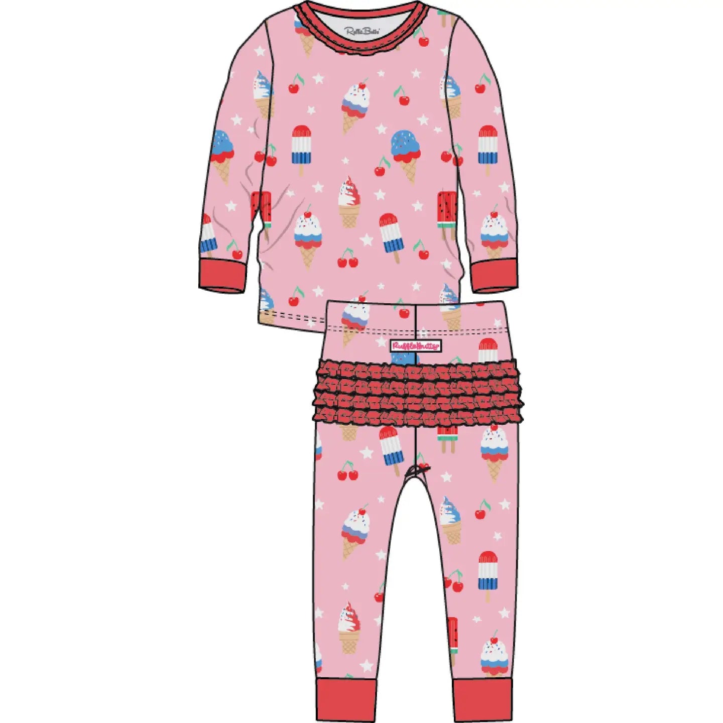 Sweet Freedom Bamboo Ruffle Pajama Set | Toddler