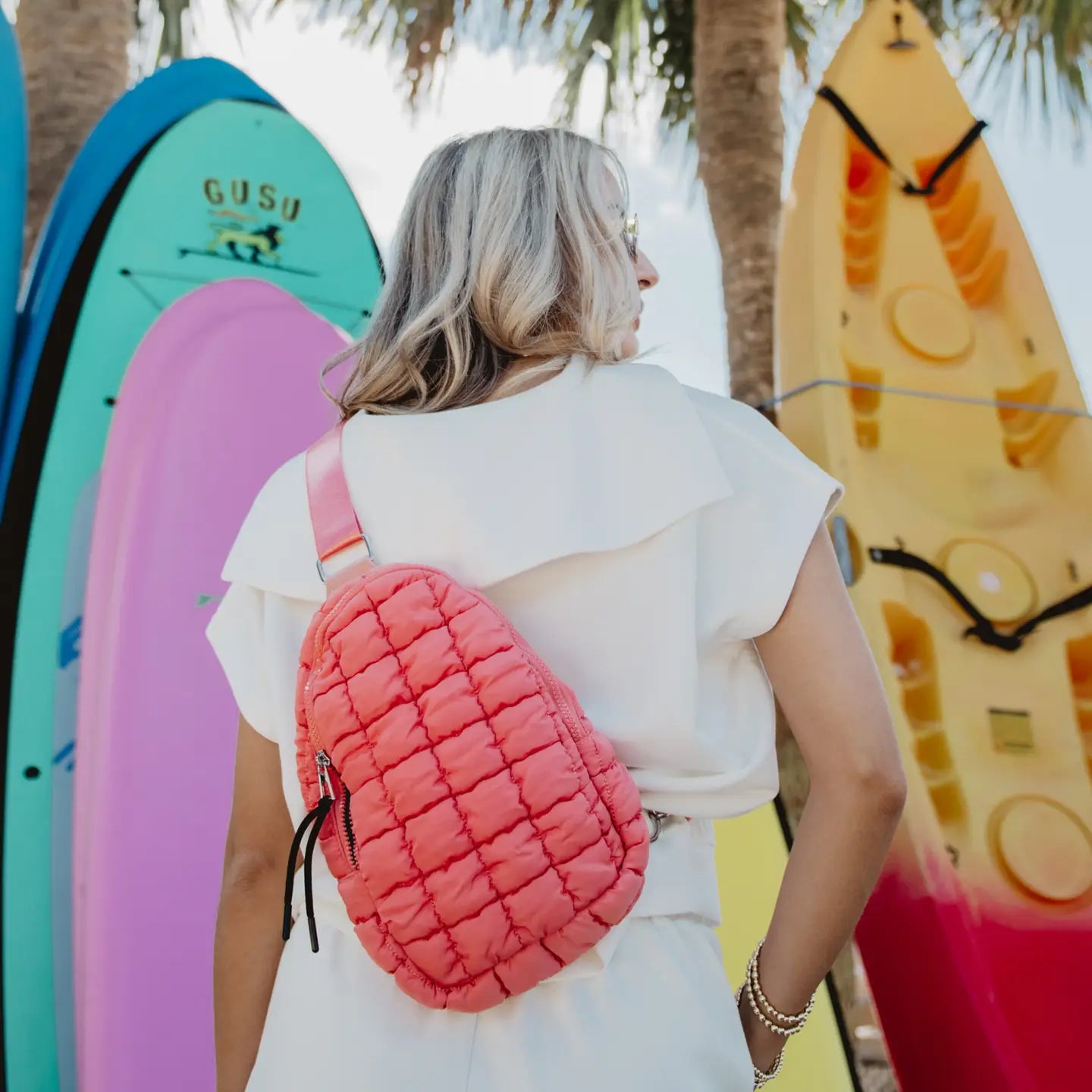 Women's Quilted Sling Bag | Multiple Colors