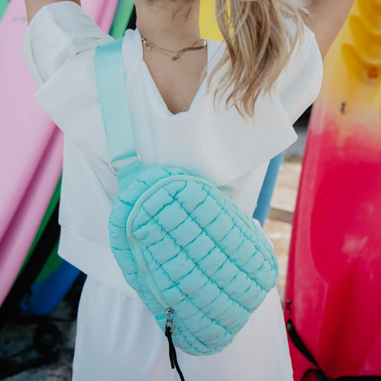 Women's Quilted Sling Bag | Multiple Colors