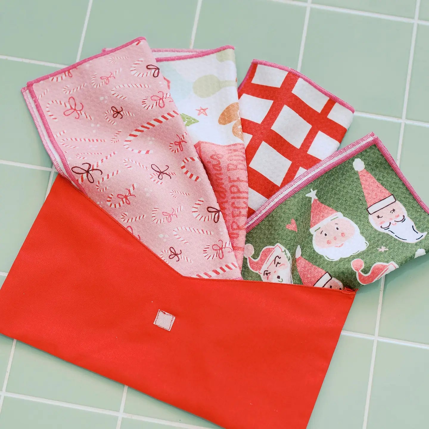 Letters To Santa Waffle Cloths - Set of 4