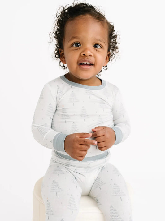 Wintery Trees Bamboo Pajama Set | Baby & Toddler