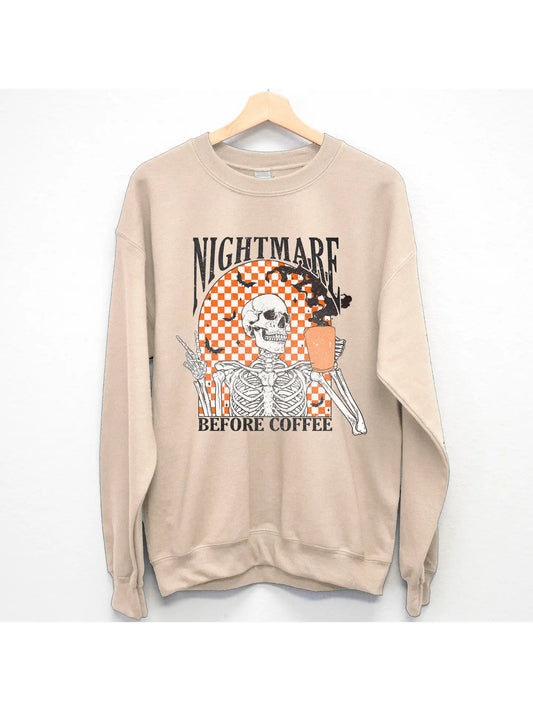 Nightmare Before Coffee Halloween Crewneck