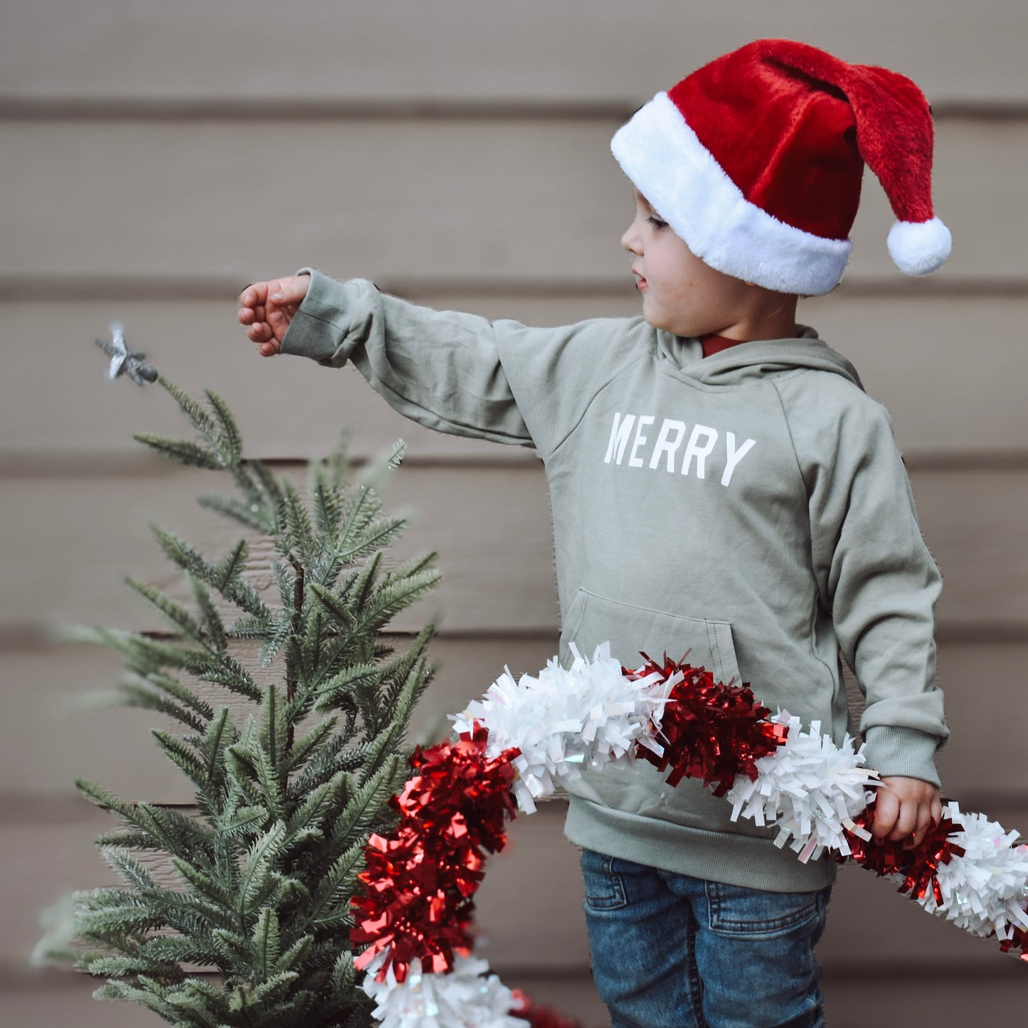 Merry Christmas Graphic Hoodie or Crewneck Sweatshirt | Baby & Toddler