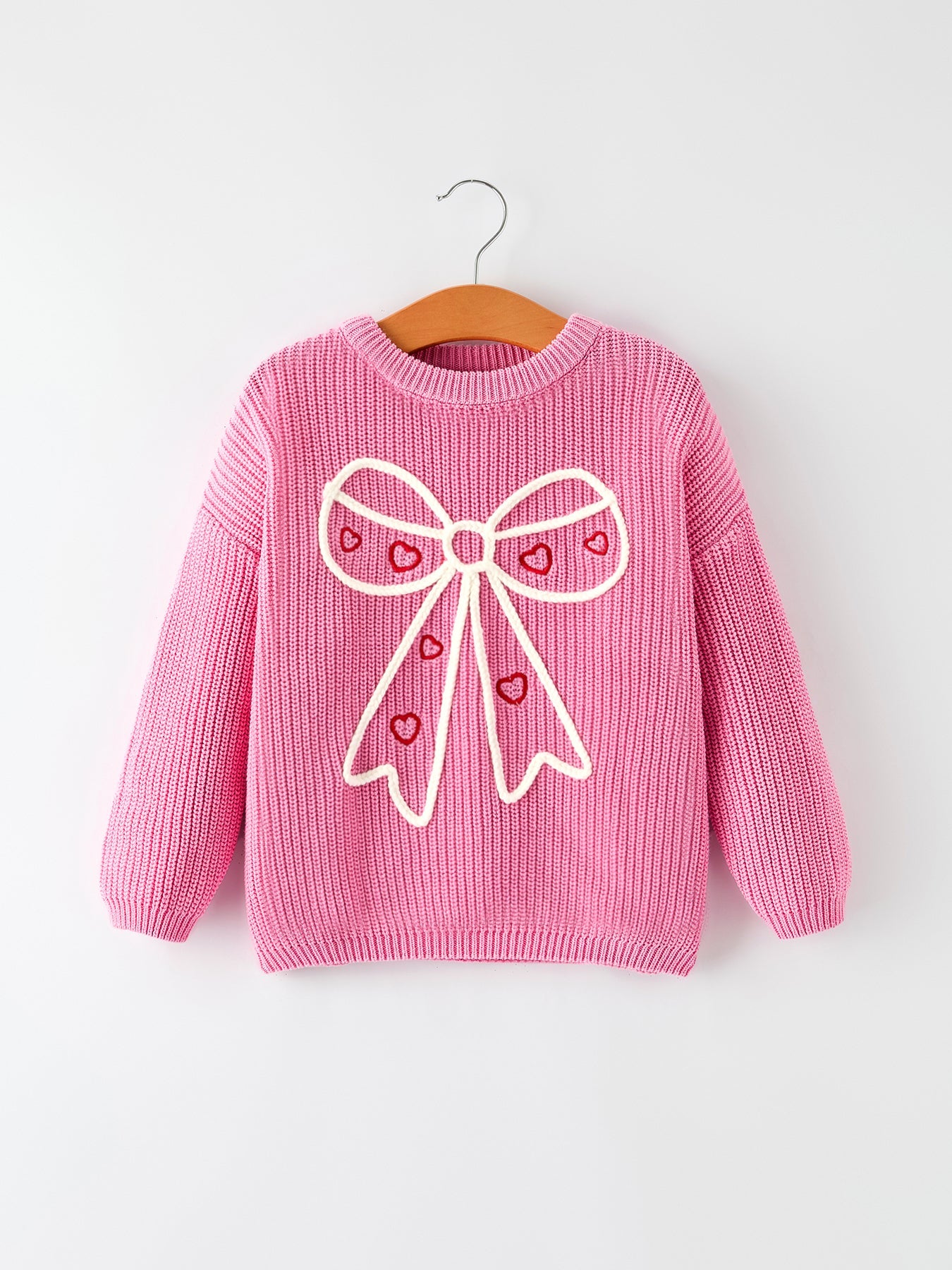 Valentine's Day Pink Baby Bow Sweater