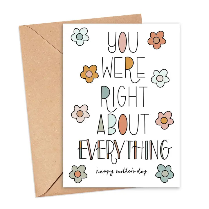 You Were Right About Everything Mother's Day Card