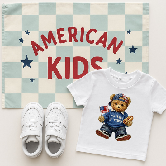 250 Years Of Freedom Teddy Bear Infant/Toddler T-Shirt