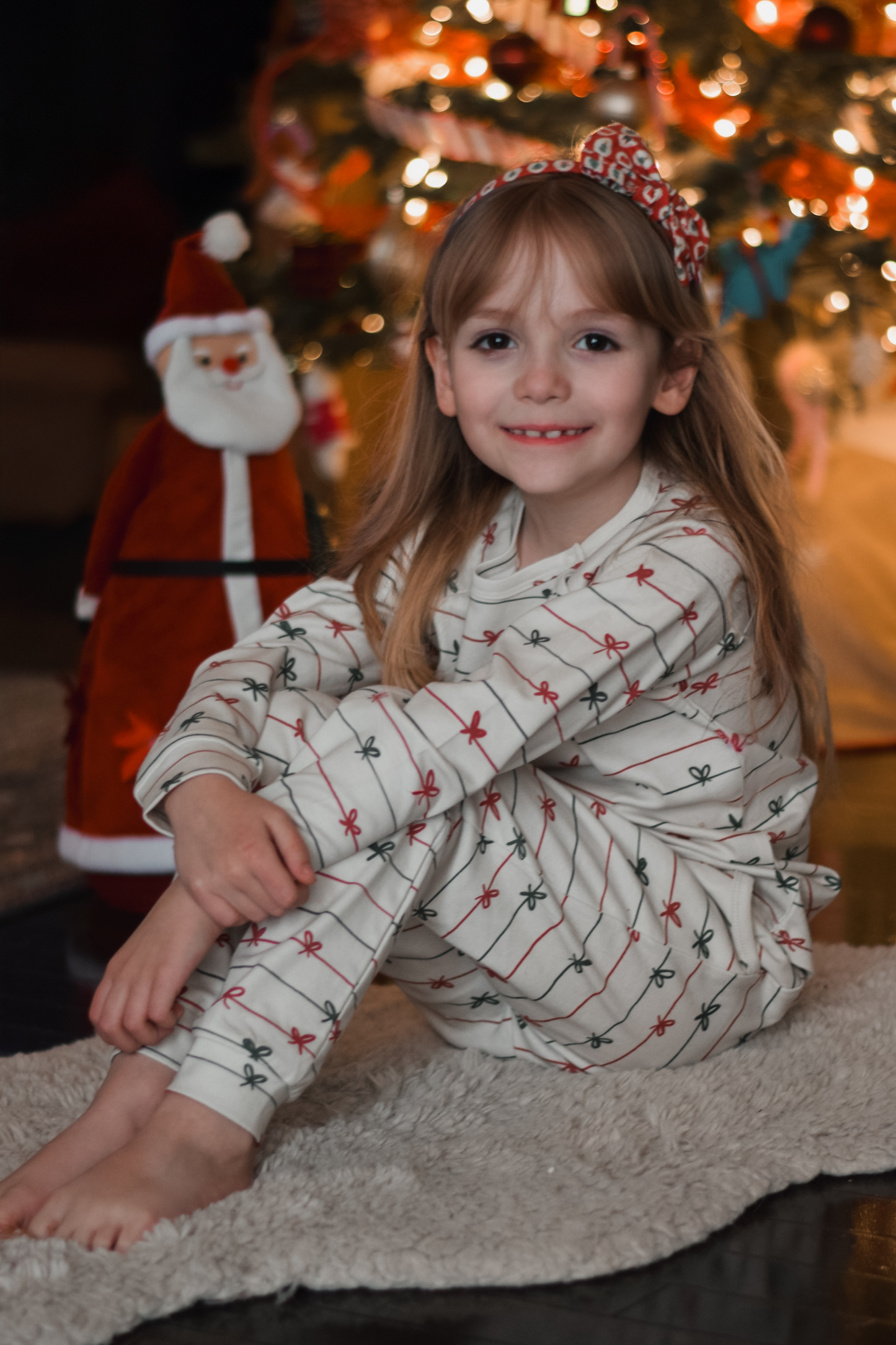 Tied with a Bow Christmas Organic Cotton Set | Baby, Toddler, Kids