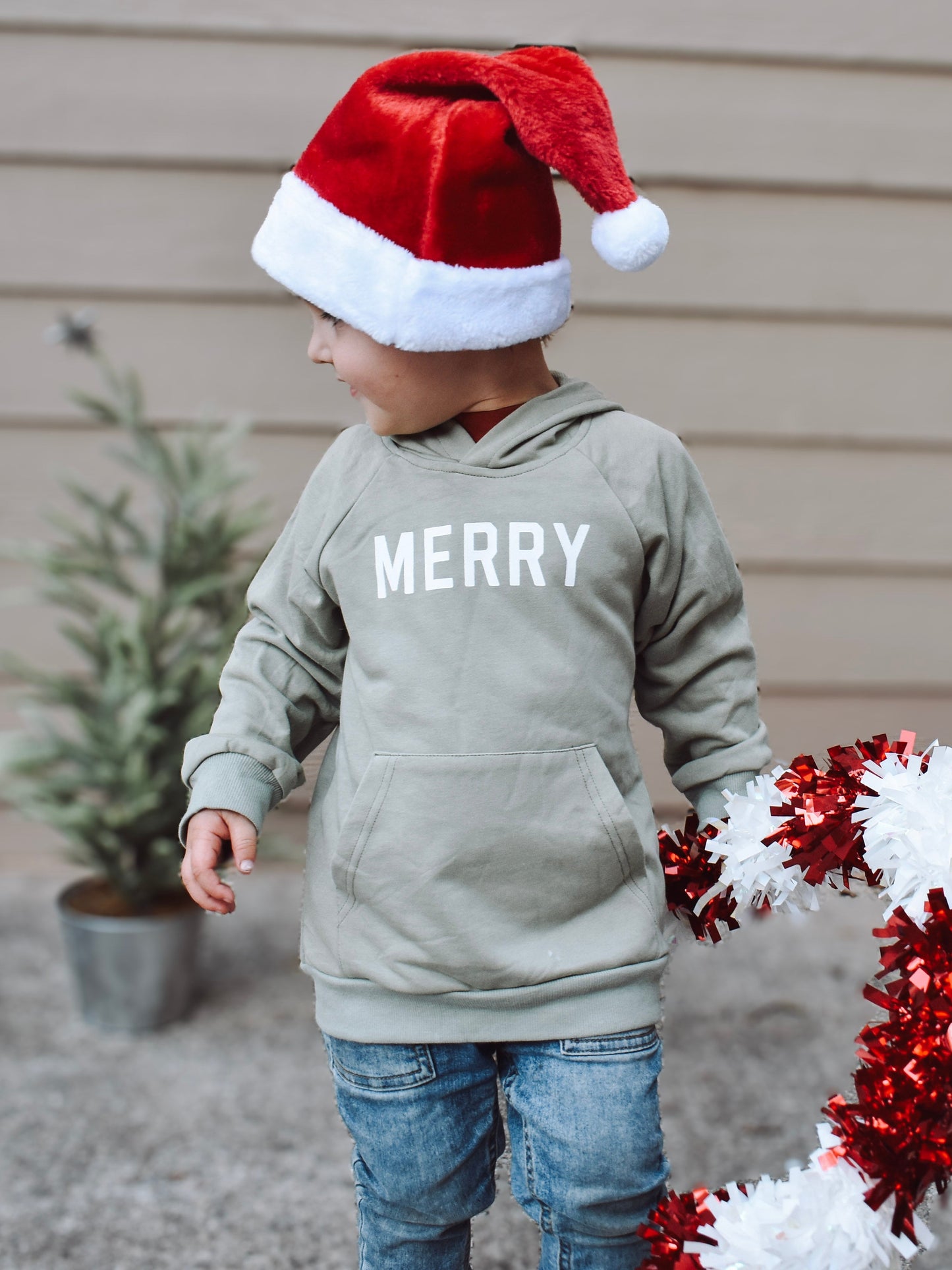 Merry Christmas Graphic Hoodie or Crewneck Sweatshirt | Baby & Toddler