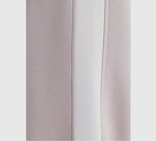 Modal Scuba Striping Zip Up Jacket | Mocha Cream