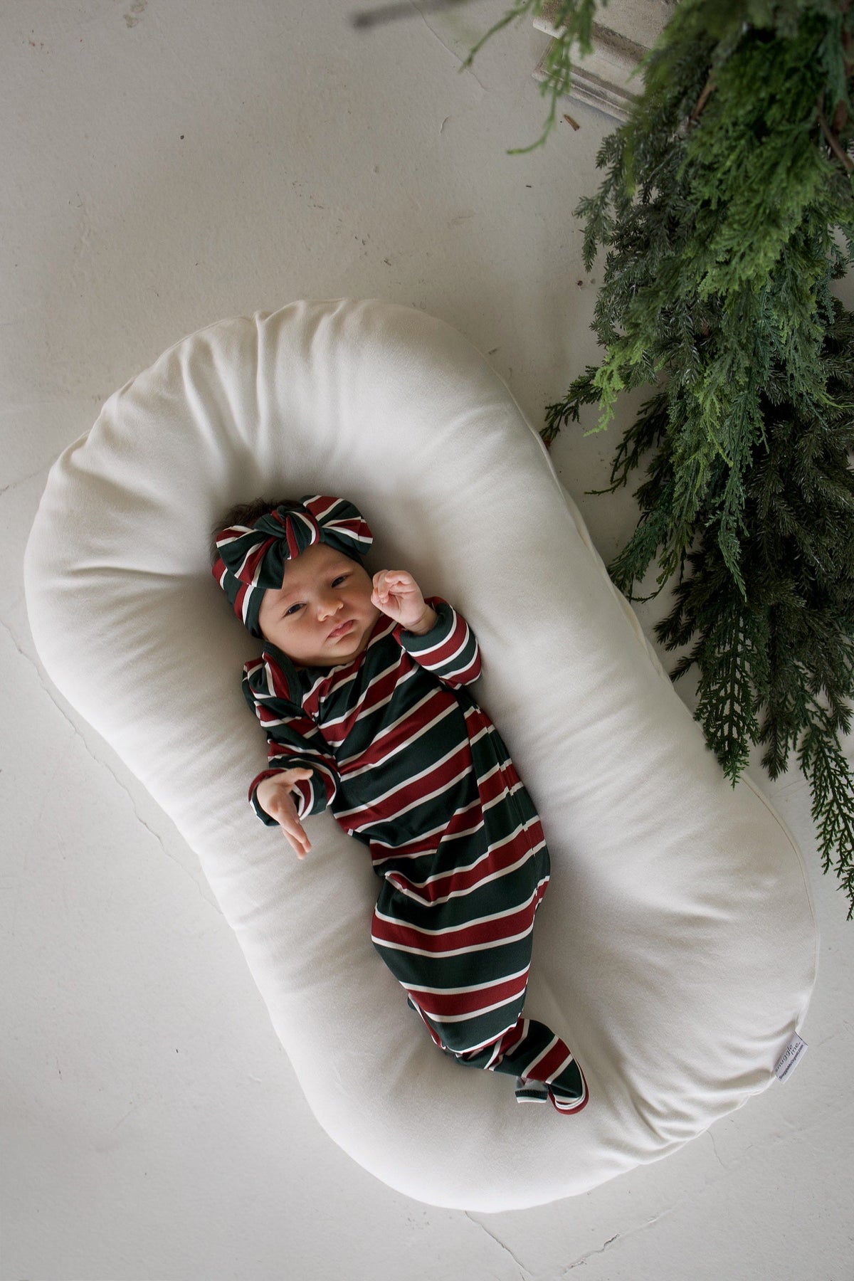Bamboo Knotted Gown | Holiday Stripe
