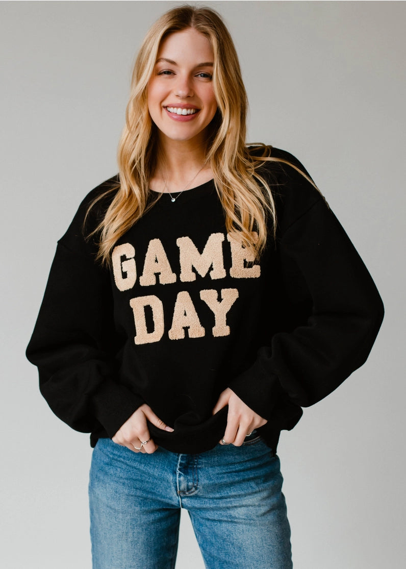 Game Day Chenille Letter Sweatshirt