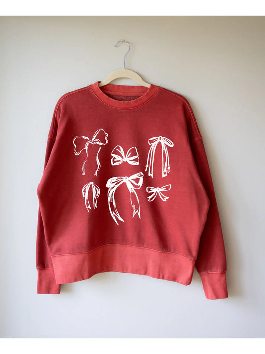 Bows Cropped Sweatshirt