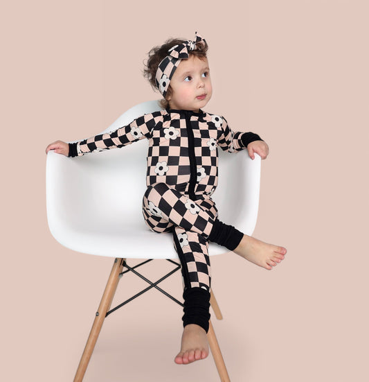 RETRO DAISY CHECKS DREAM ROMPER