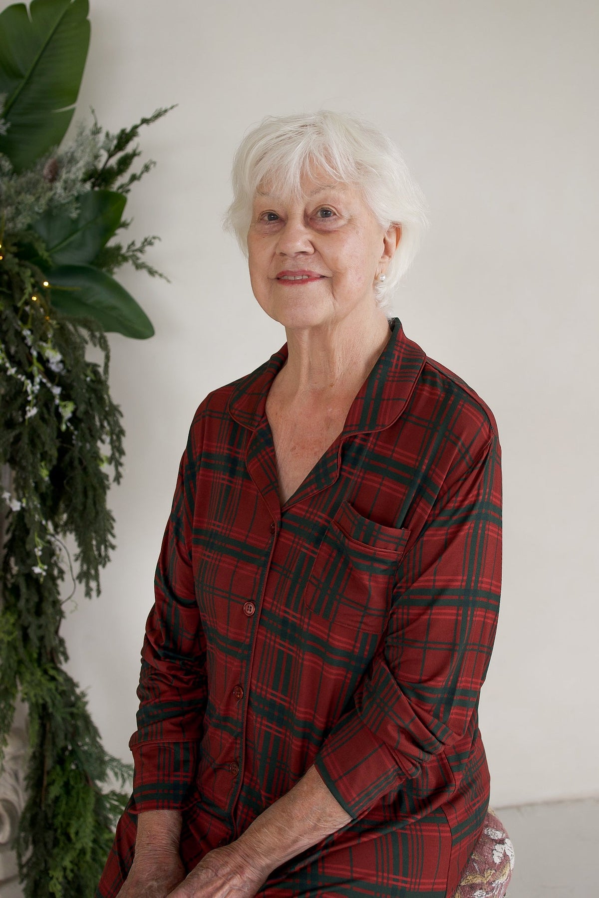Women's Bamboo Sleeping Dress | Christmas Plaid