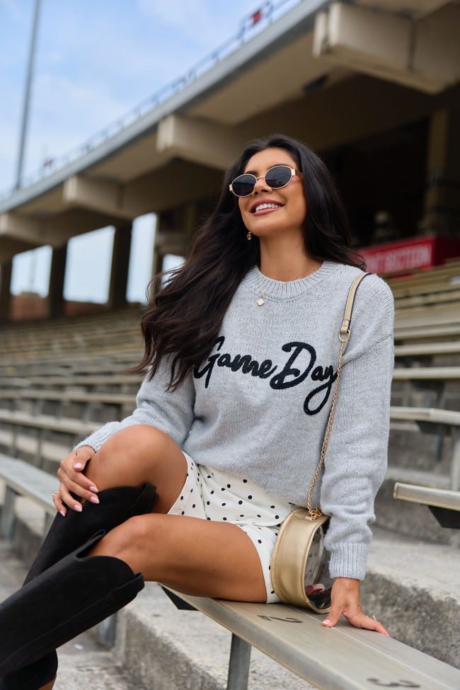 So Excited For Game Day Grey Sweater