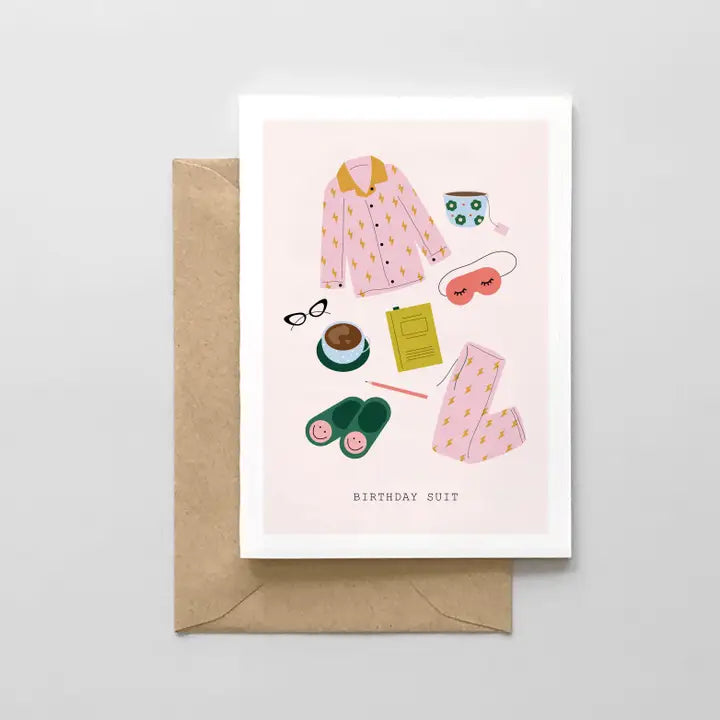 Birthday Suit Pajamas Birthday Card