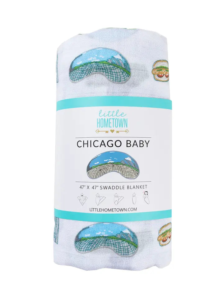 Chicago Baby Swaddle Blanket