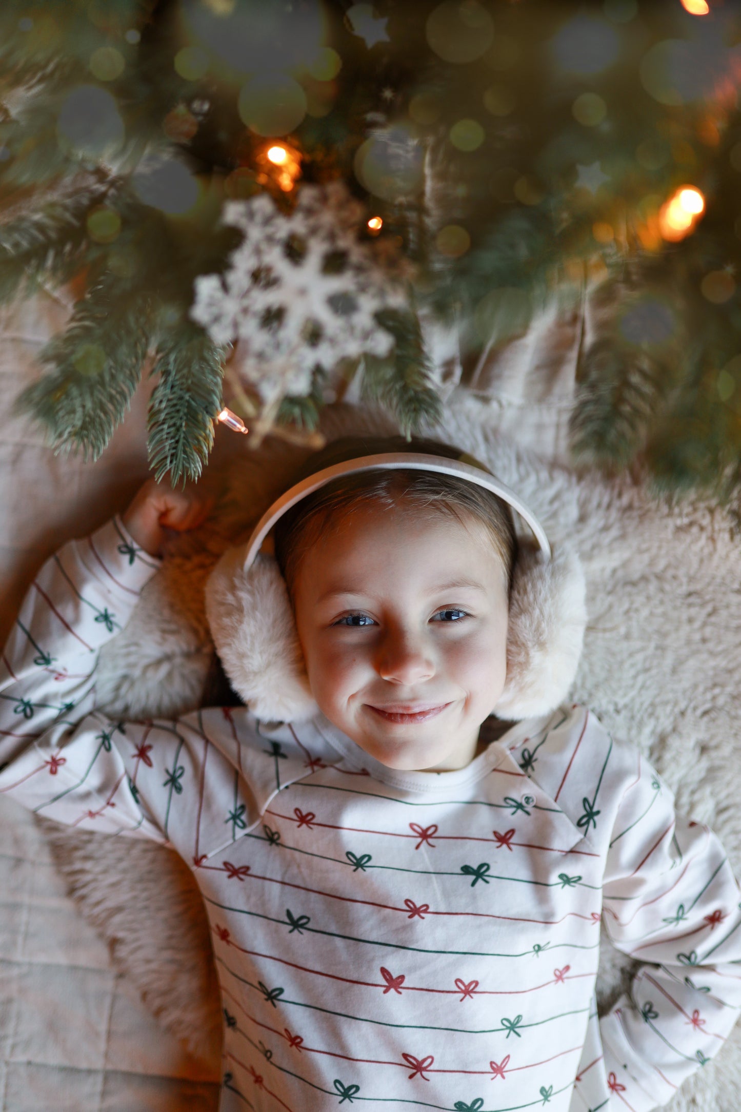 Tied with a Bow Christmas Organic Cotton Set | Baby, Toddler, Kids