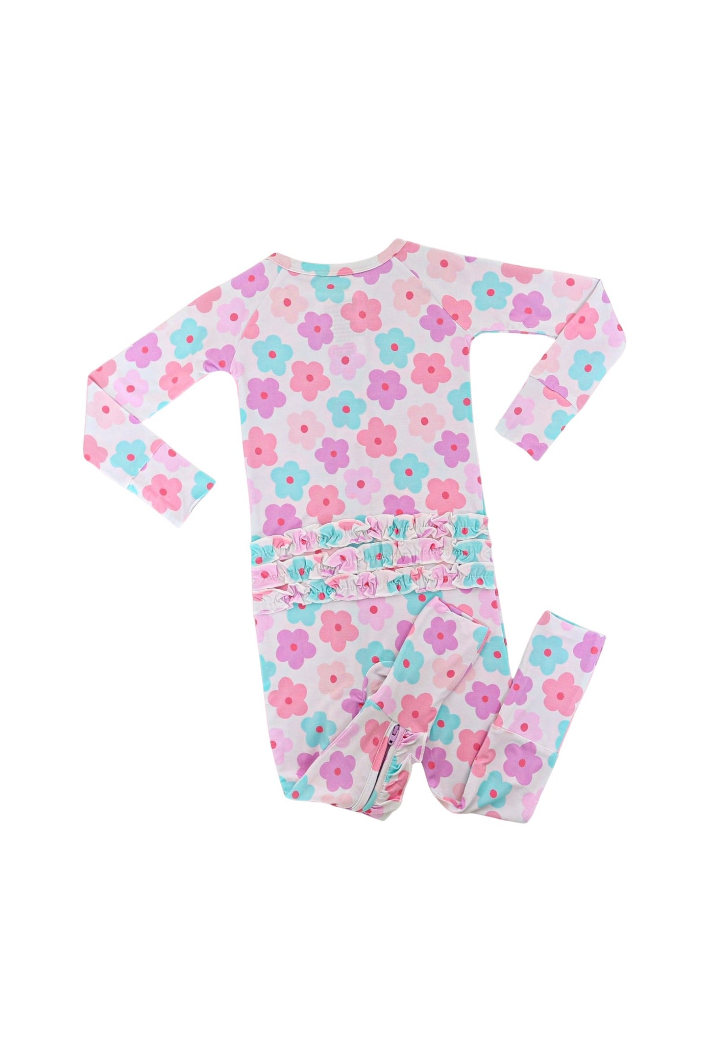 VIOLET FIELDS DREAM RUFFLE ROMPER