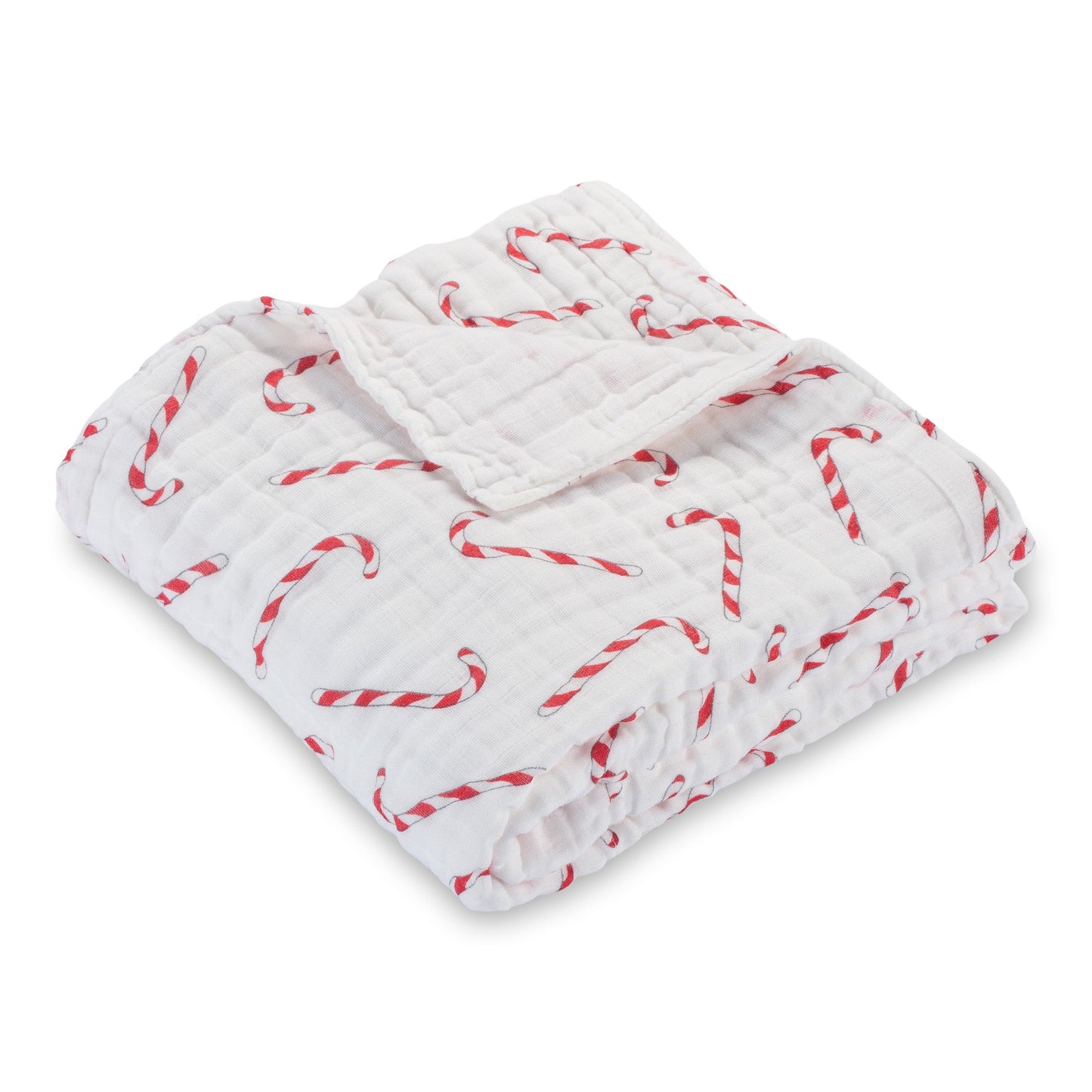 Candy Cane Muslin Baby Blanket