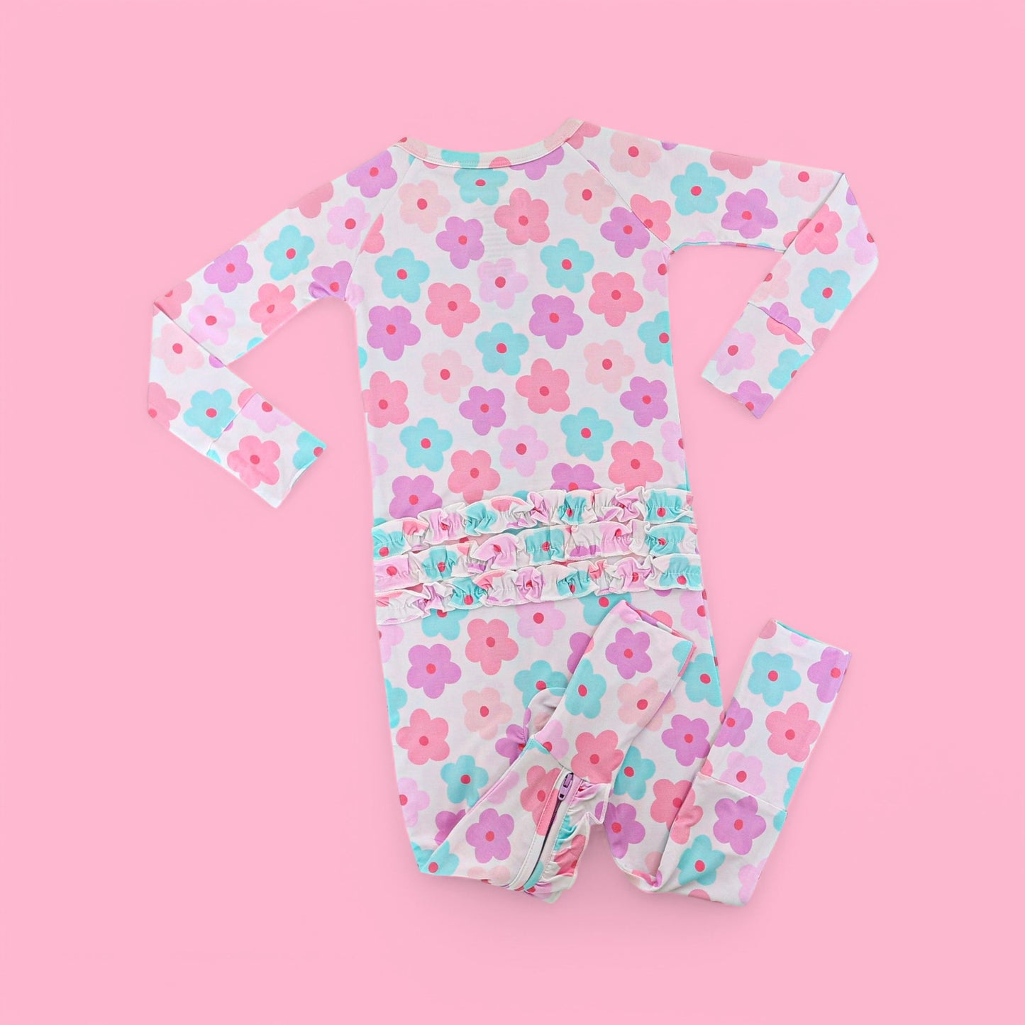 VIOLET FIELDS DREAM RUFFLE ROMPER