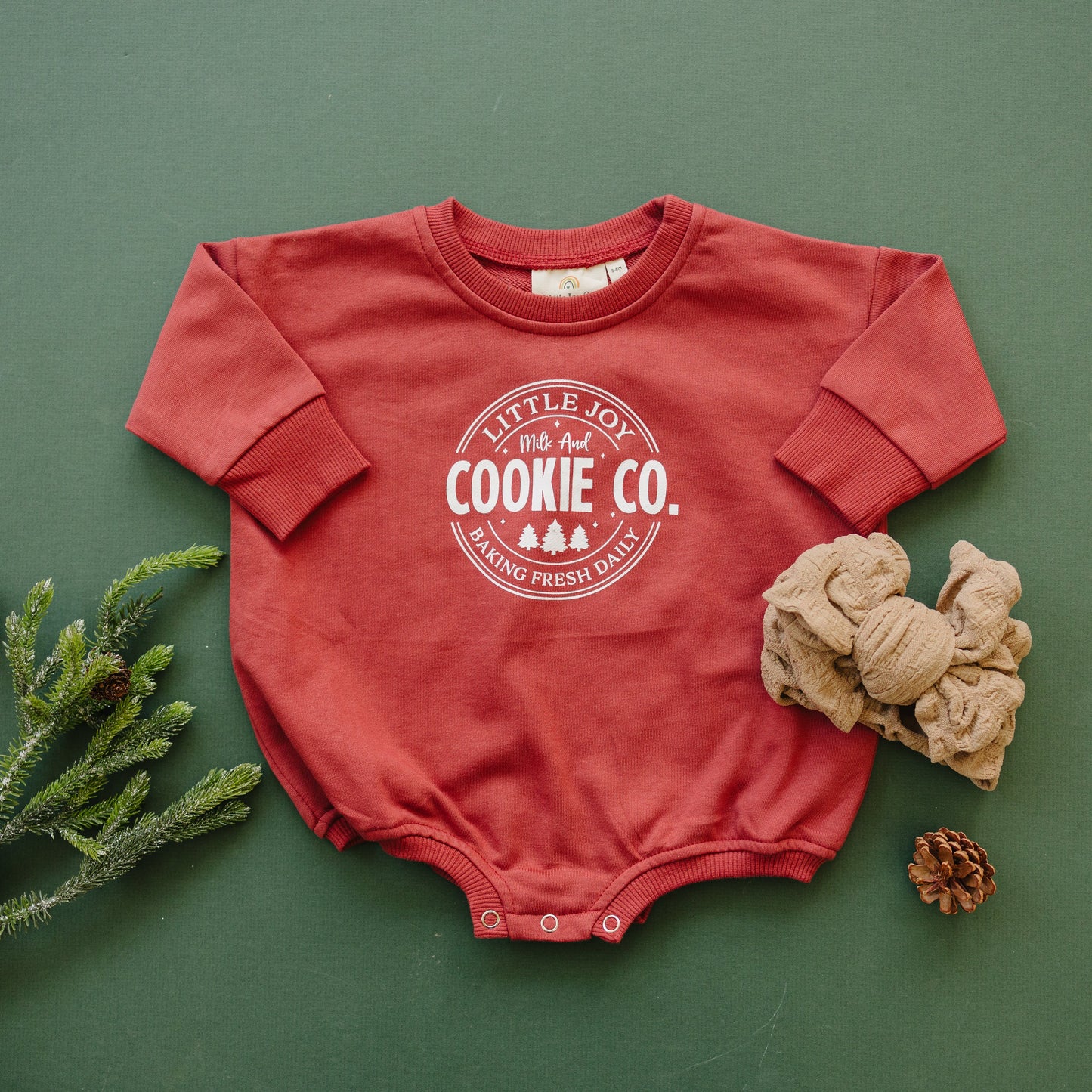 Cookie Co. Christmas Sweatshirt Romper