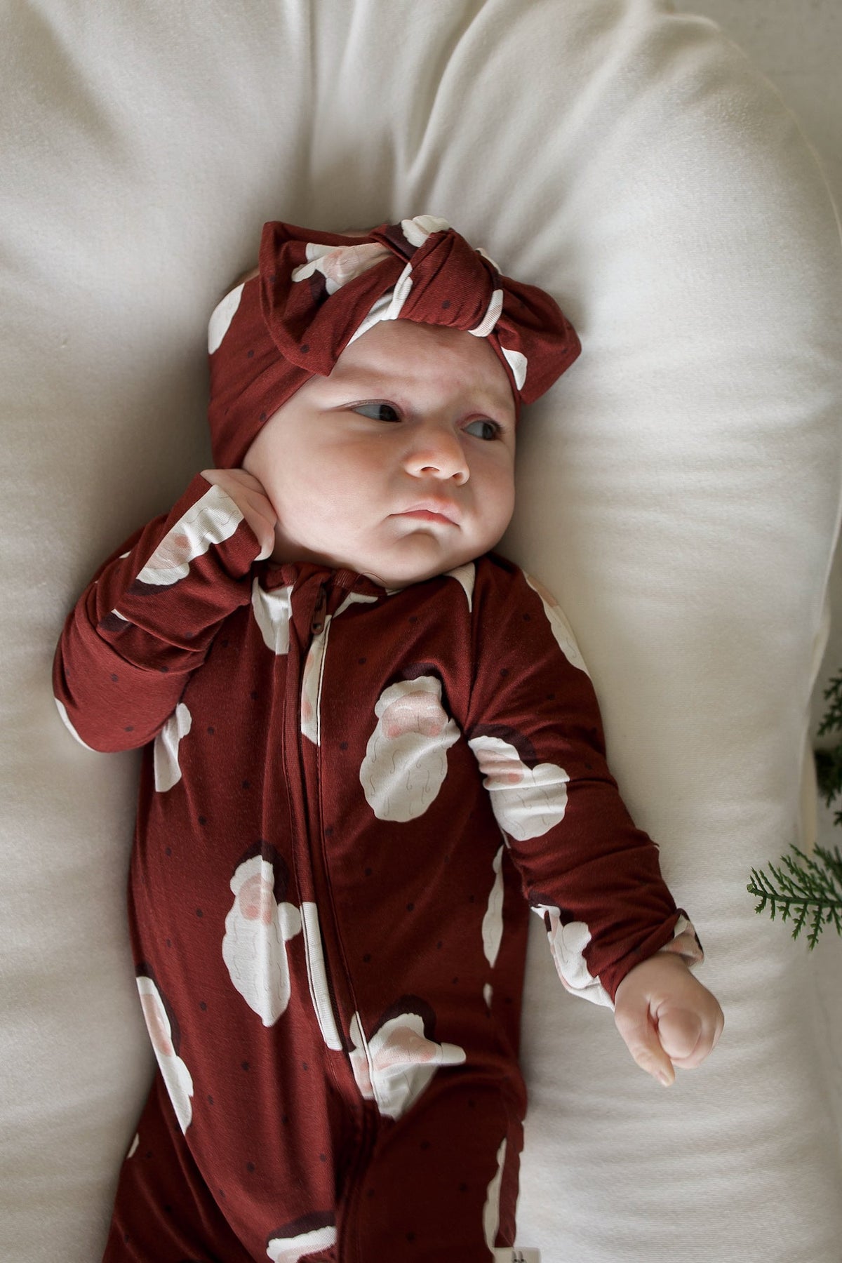 Bamboo Zip Pajamas | Vintage Santa