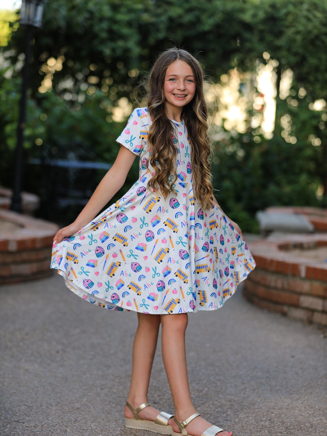Girl Back To School Twirl Dress