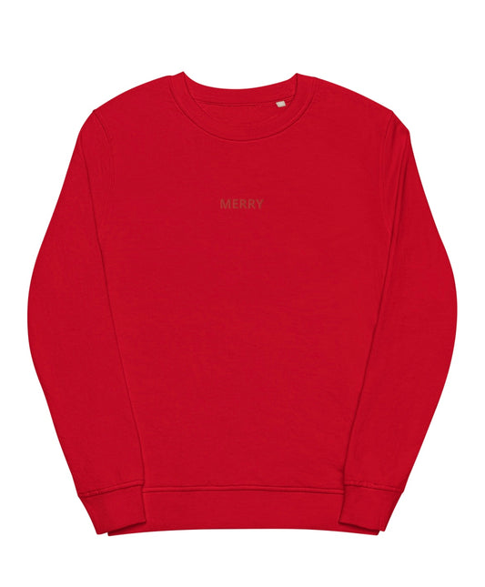 Merry Embroidered Monochromatic Crewneck