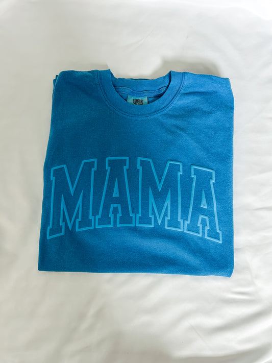 Mama Puff Tee | Neon Blue