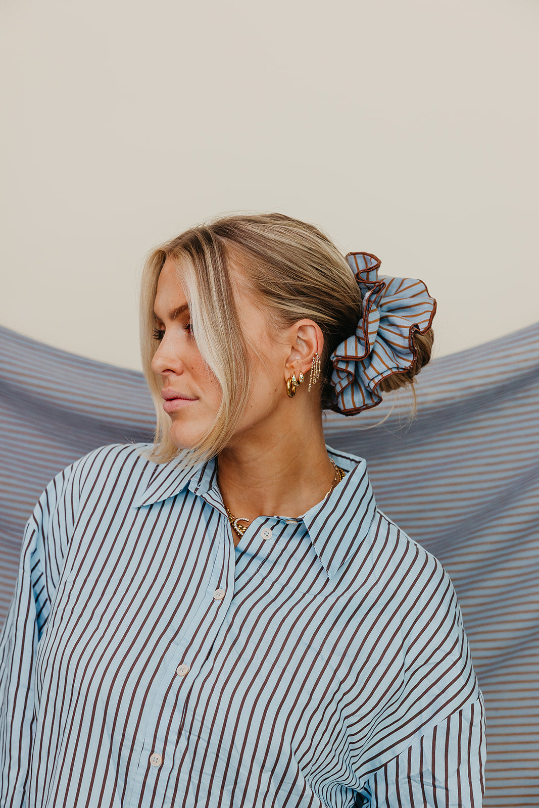 STRIPED CORSET SCRUNCHIE