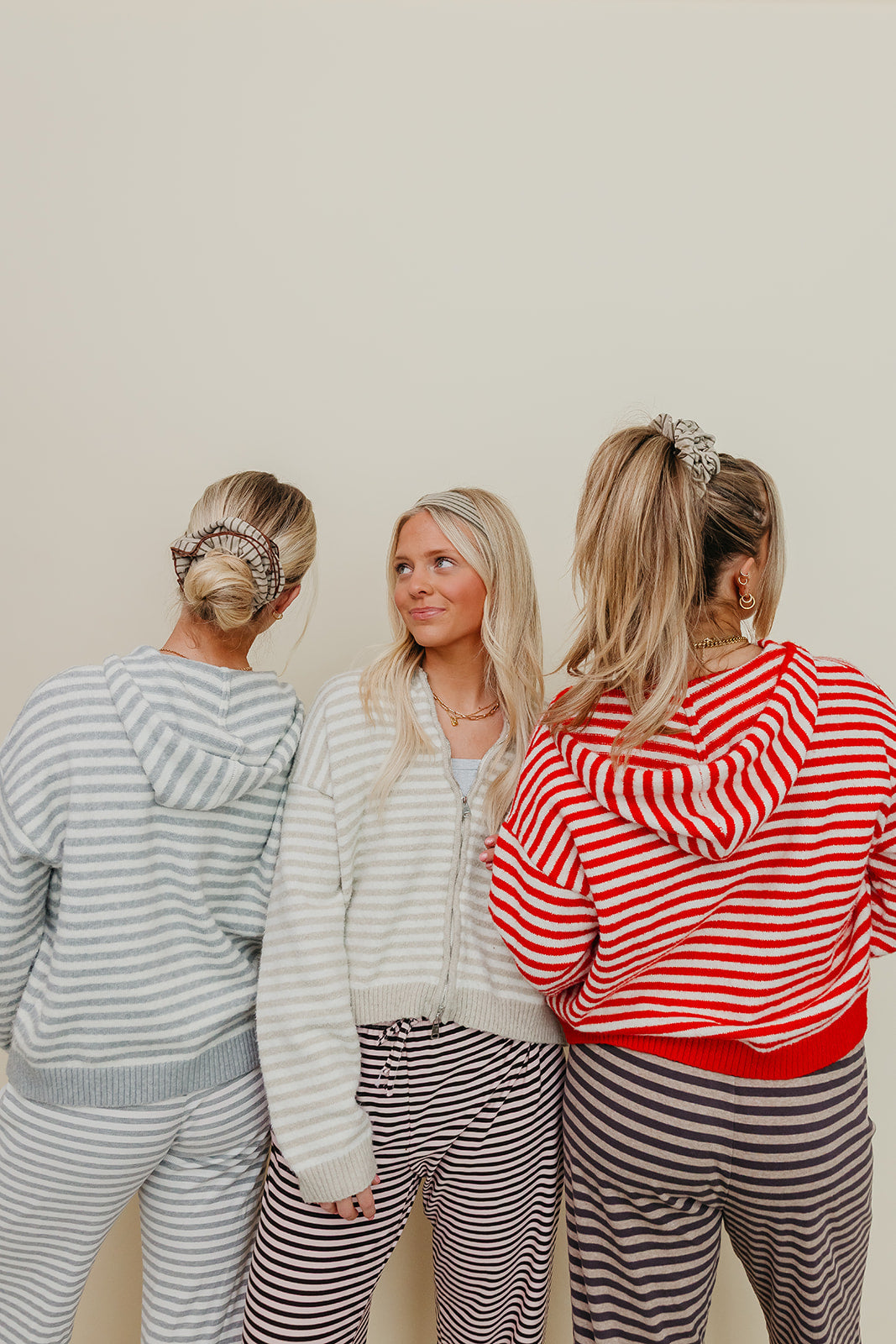 STRIPED OVERSIZED SCRUNCHIE + HEADBAND BUNDLE