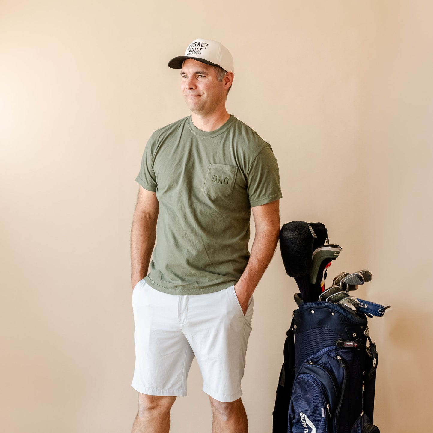 Dad Embroidered Pocket Comfort Colors Tee